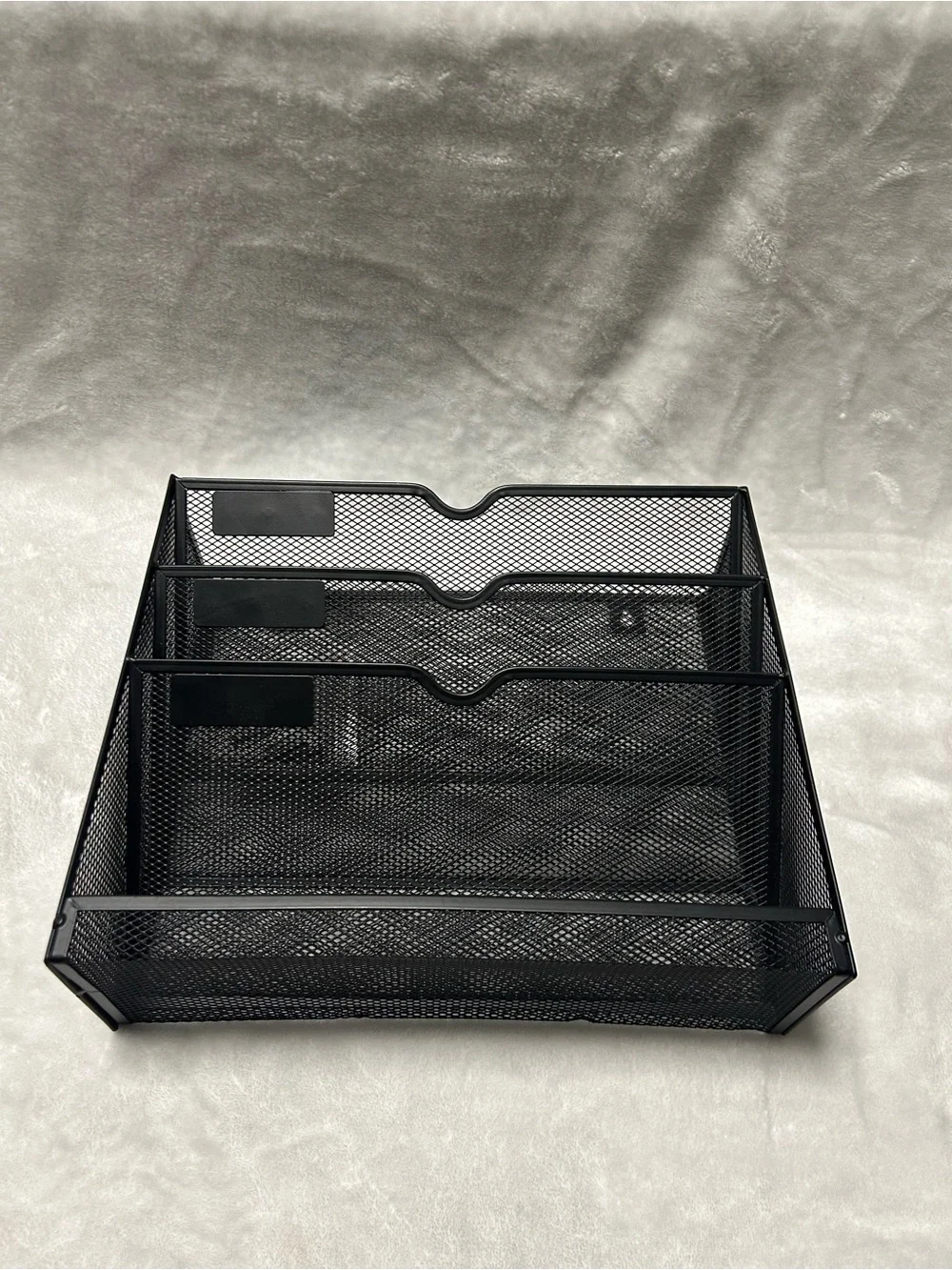 Black 3 Pockets Mesh Wall File Hanging Folder Holder Organizer Bottom Flat Tray